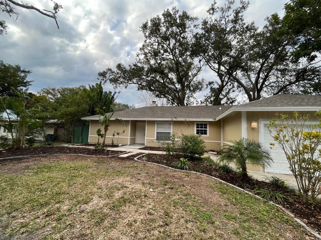 Exterior repaint, lap and fiber cement siding, the surface before the work started